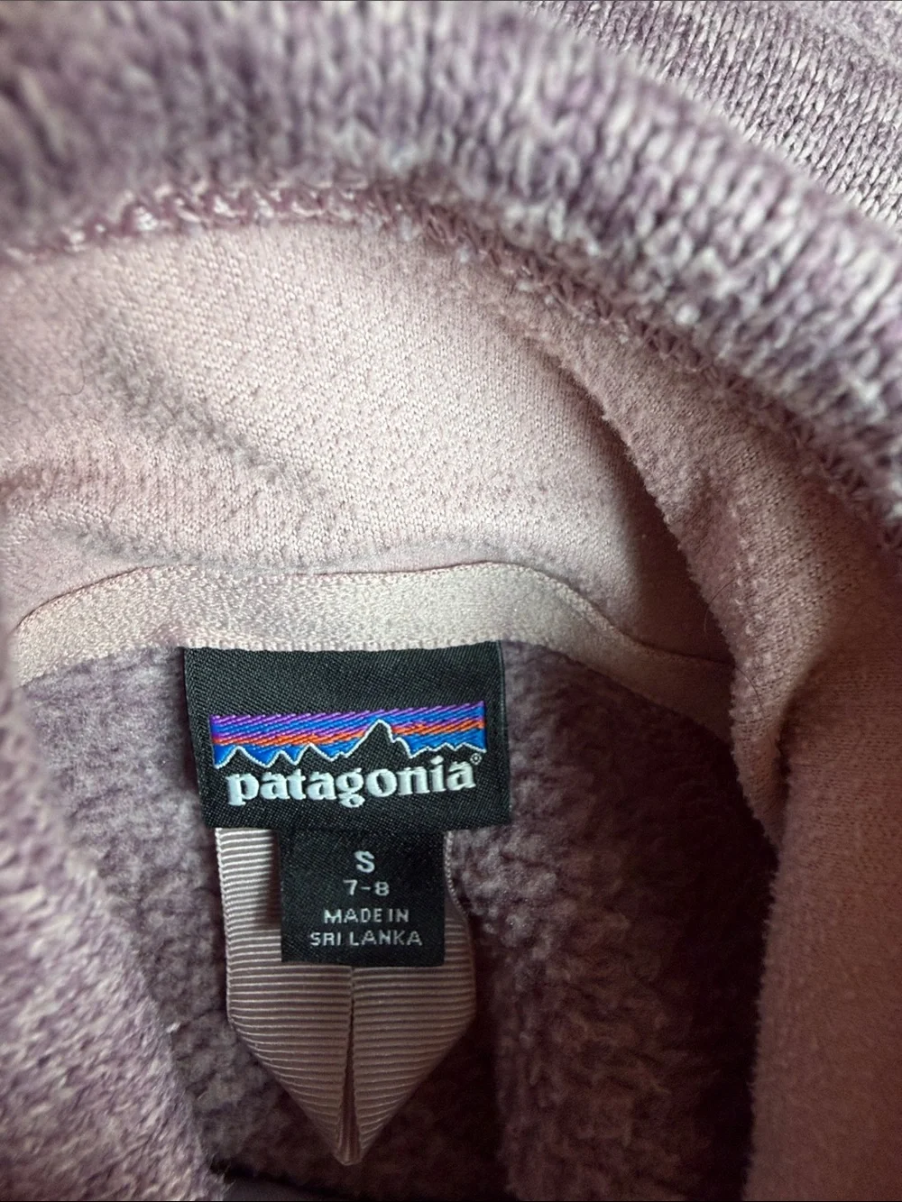 Patagonia Girls Heathered Lavendar Full-Zip Fleece Jacket